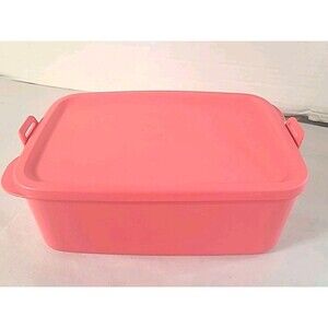 Tupperware 1.5L  Pink Click To Go Bottom Food Storage on the Run 8164A-2 EUC
